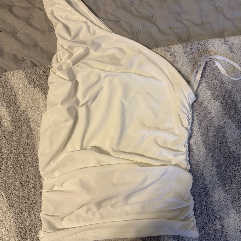 Zara Elegant White One-Shoulder Top